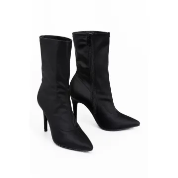 Ankle-high Sock Pointed Toe Boots